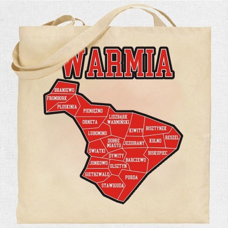 torba Warmia mapa gmin