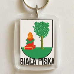 brelok herb Biała Piska